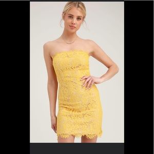 Lulu lace strapless dresses